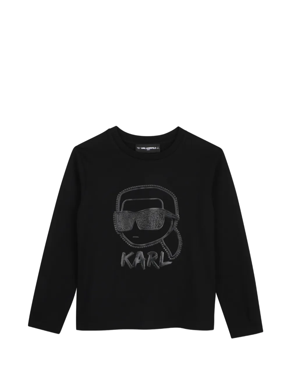 Karl Lagerfeld Kids T-shirt a maniche lunghe con logo - Nero