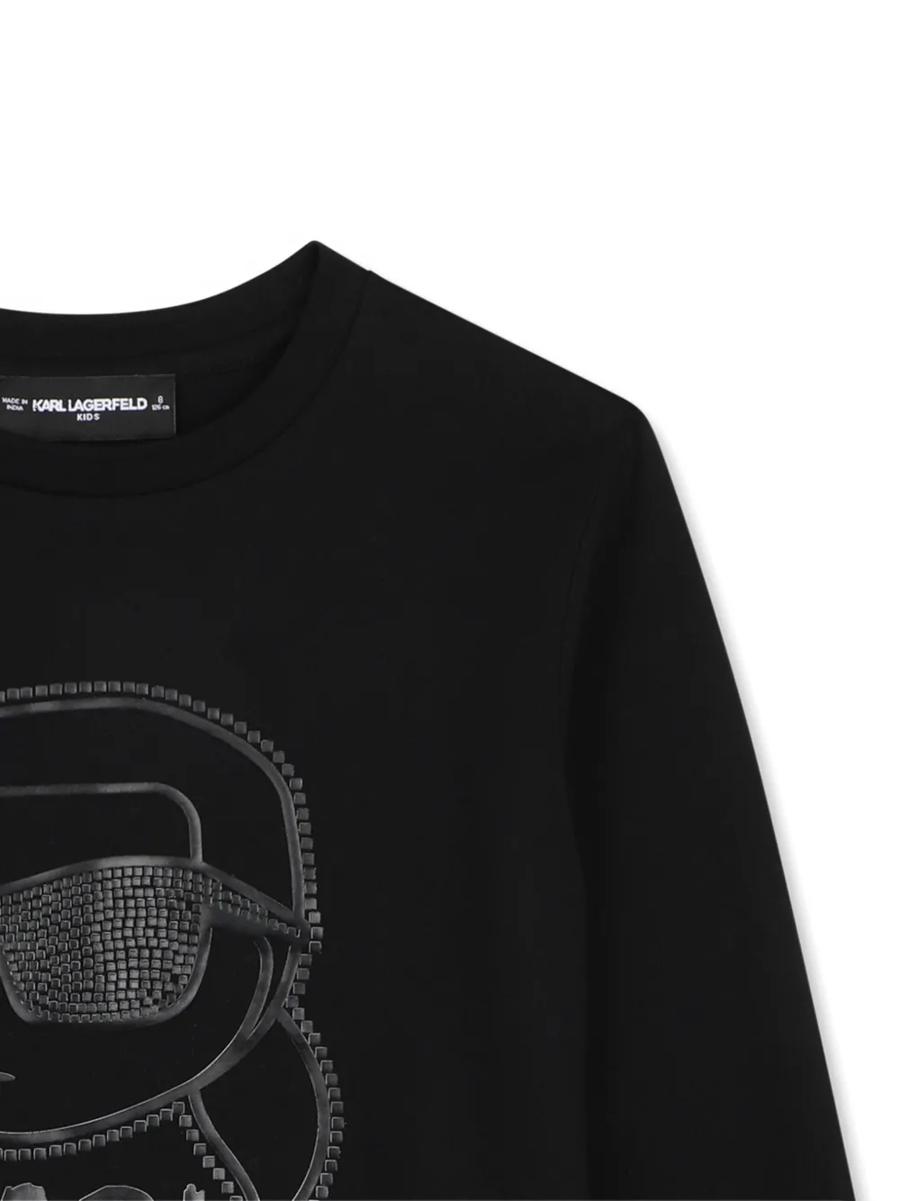 Karl Lagerfeld Kids T-shirt met lange mouwen Zwart