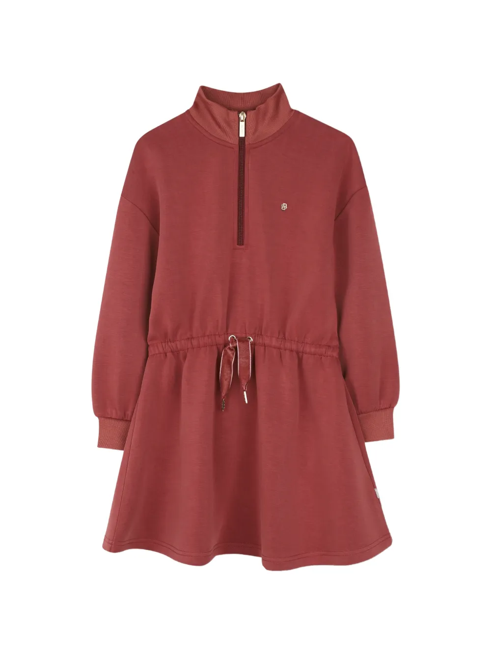 BOSS Kidswear Kordelzug-Kleid mit kurzem Reißverschluss - Rot