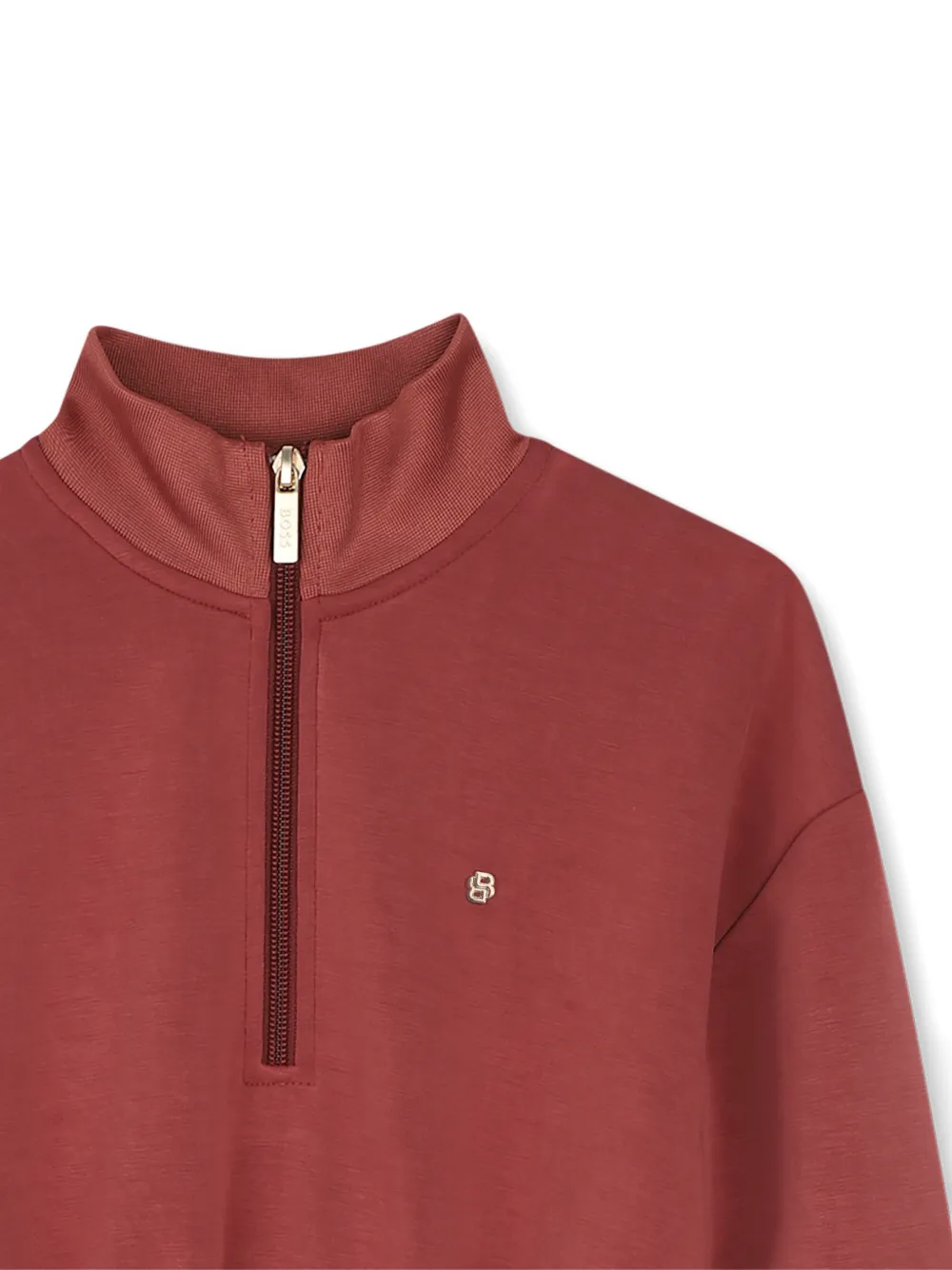 BOSS Kidswear Jurk met trekkoord en kwartrits Rood