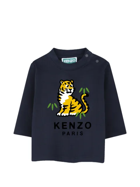 Kenzo Kids graphic-print long-sleeve T-shirt