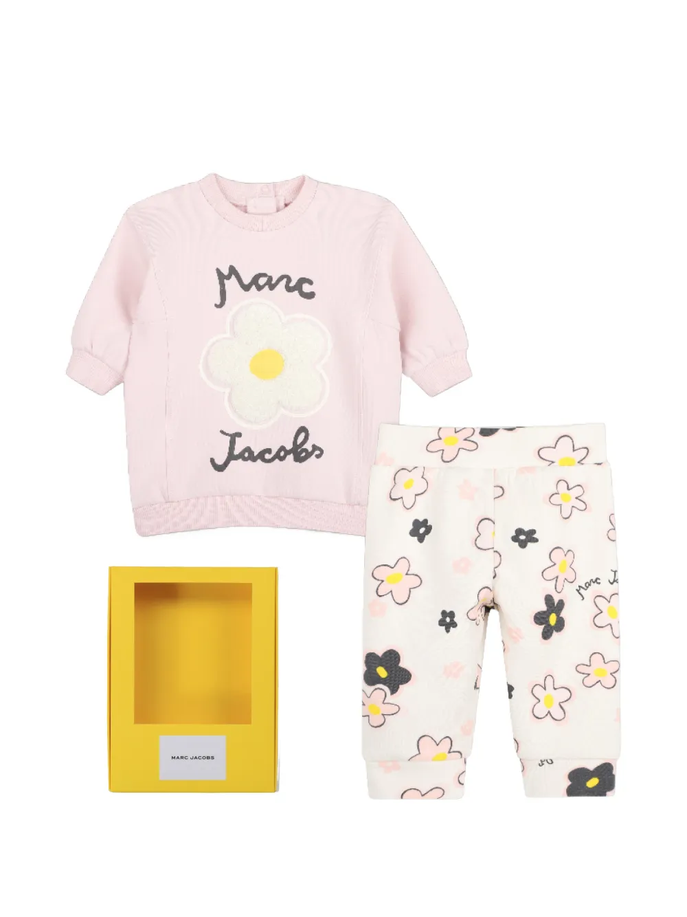 Marc Jacobs Kids Set leggings a fiori - Bianco