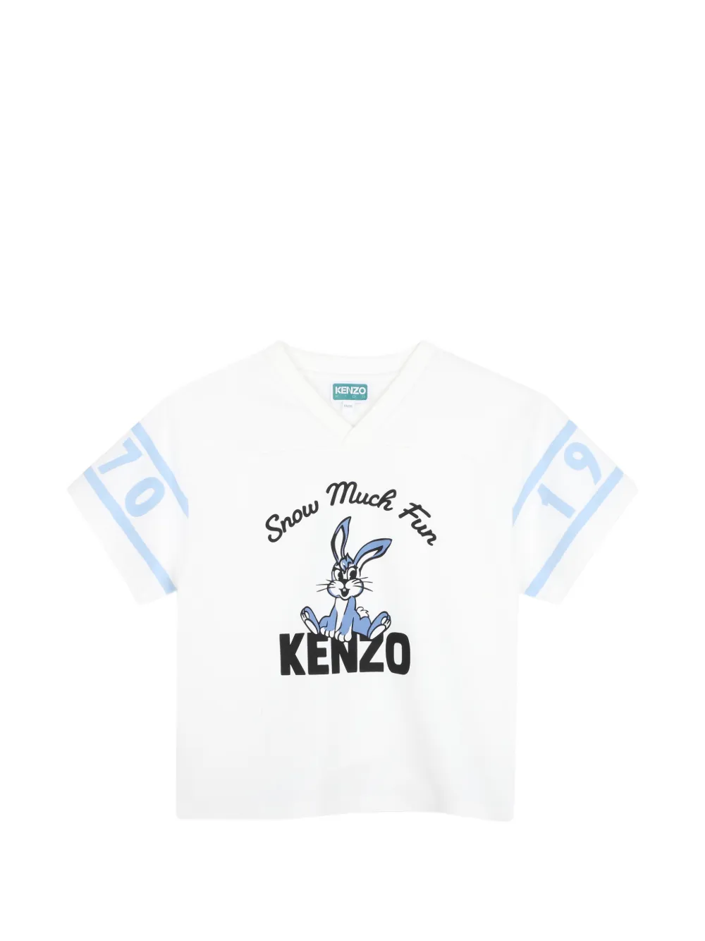 Kenzo Kids T-shirt con scollo a V - Bianco
