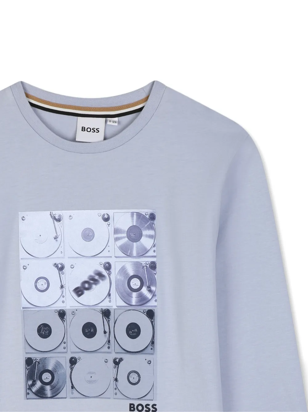 BOSS Kidswear T-shirt met grafische print Blauw