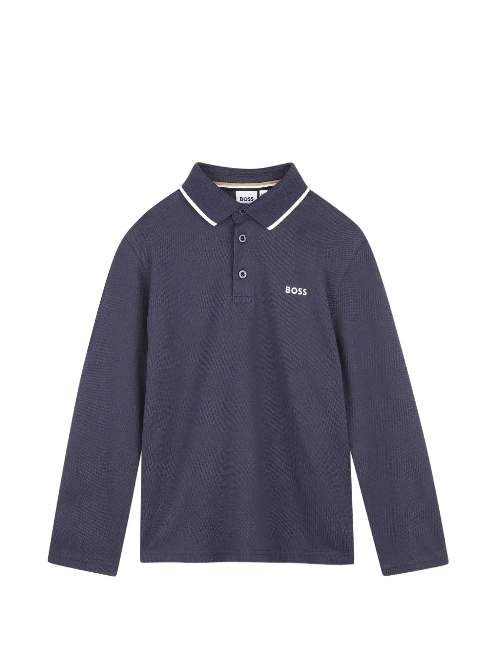 BOSS Kidswear Polo a maniche lunghe con stampa - Blu