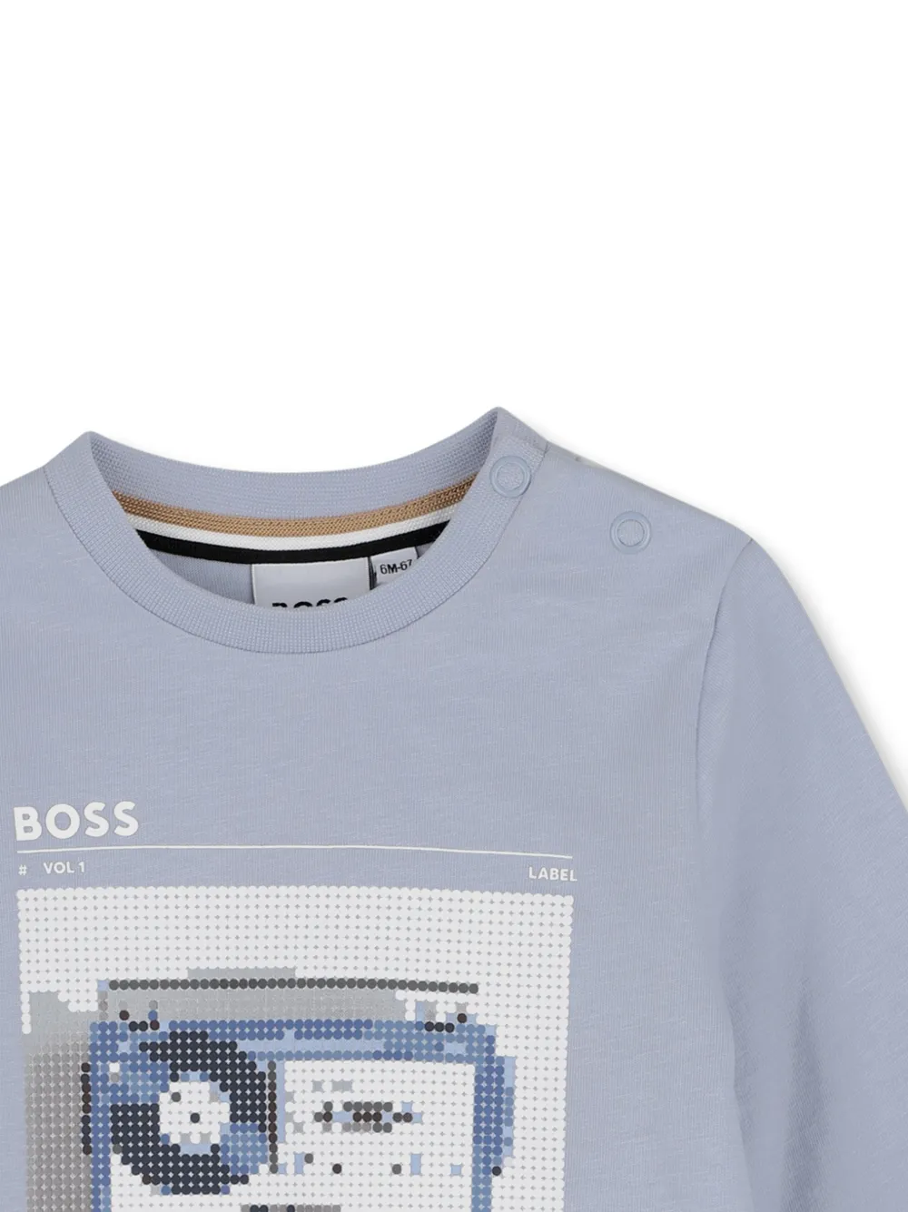 BOSS Kidswear T-shirt met grafische print Blauw