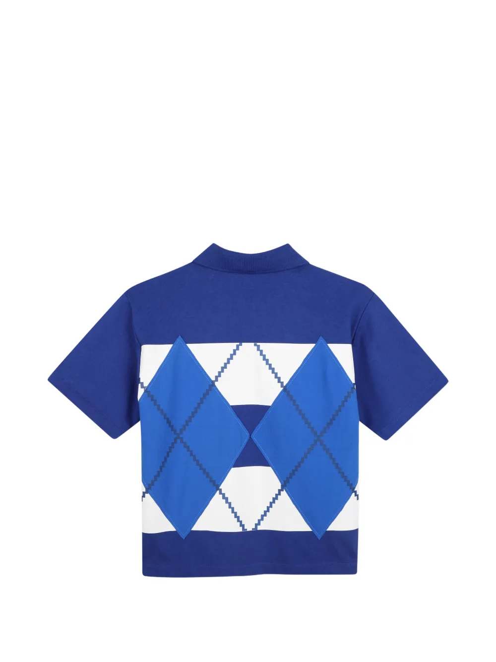 Marc Jacobs Kids Poloshirt met argyle-patroon en logo-patch Blauw
