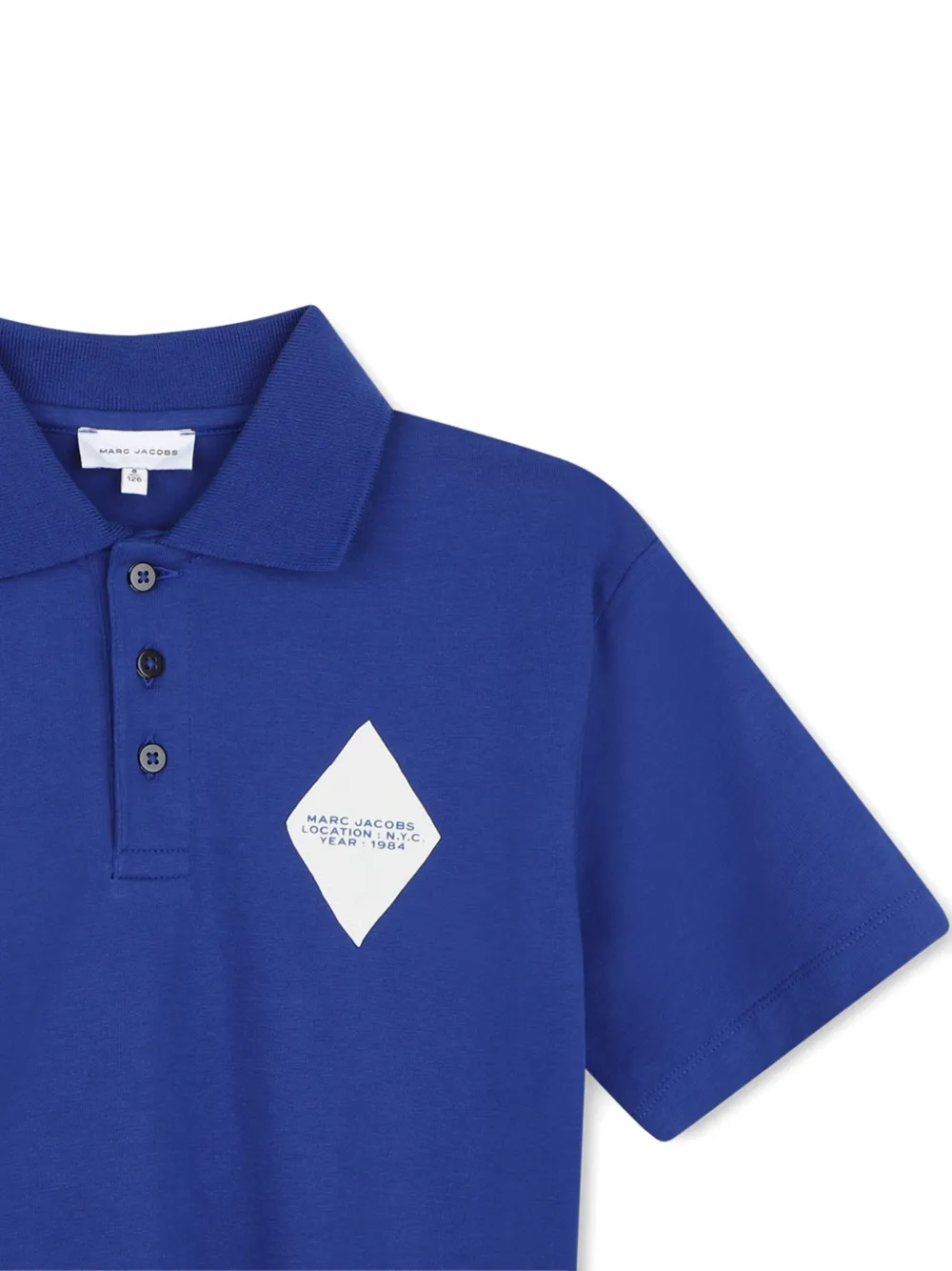 Marc Jacobs Kids Poloshirt met argyle-patroon en logo-patch Blauw