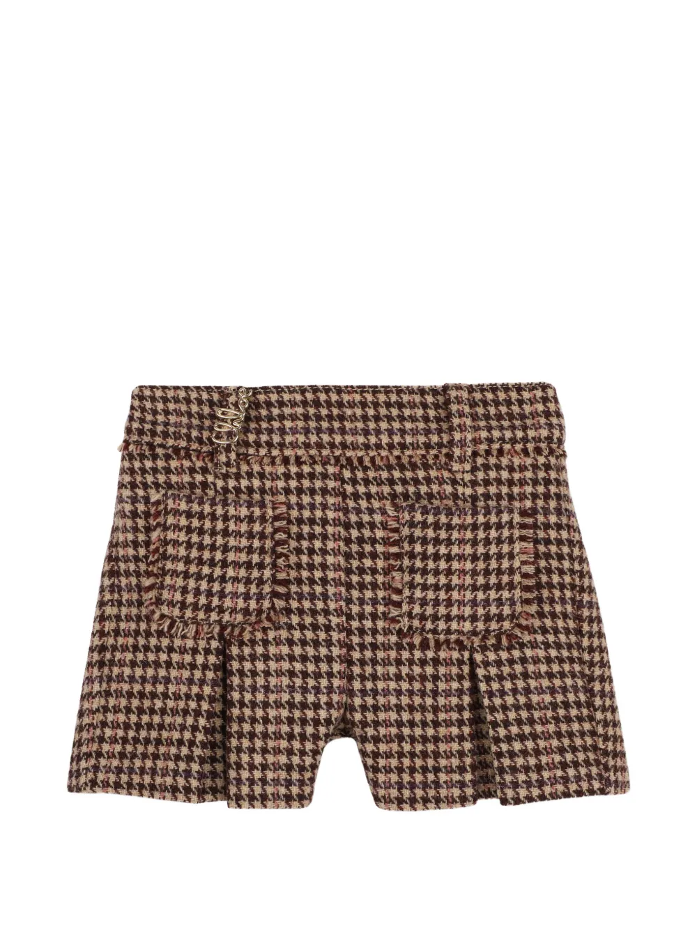 Chloé Kids Shorts mit Hahnentrittmuster - Nude