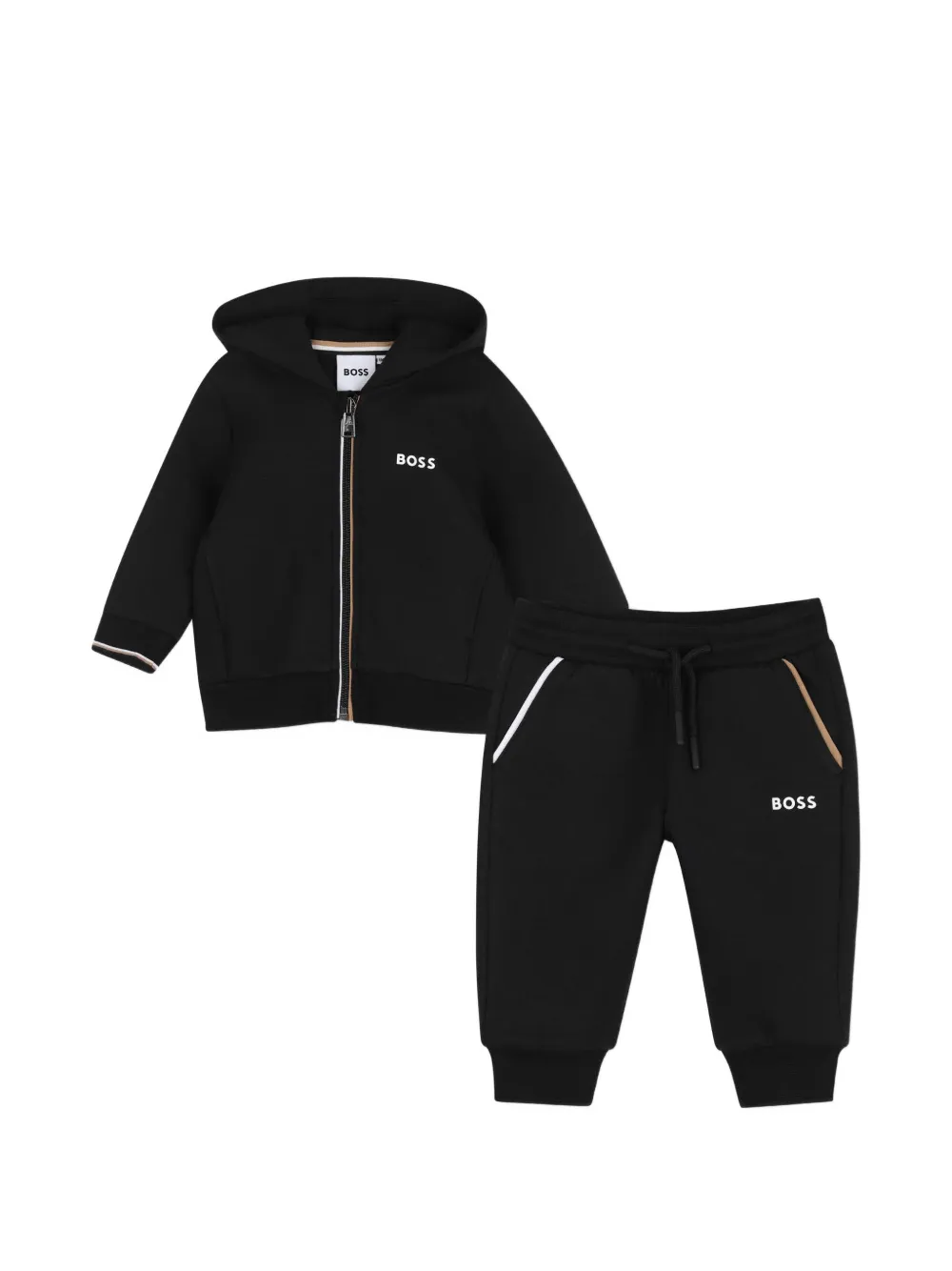 BOSS Kidswear Set pantaloni con stampa - Nero