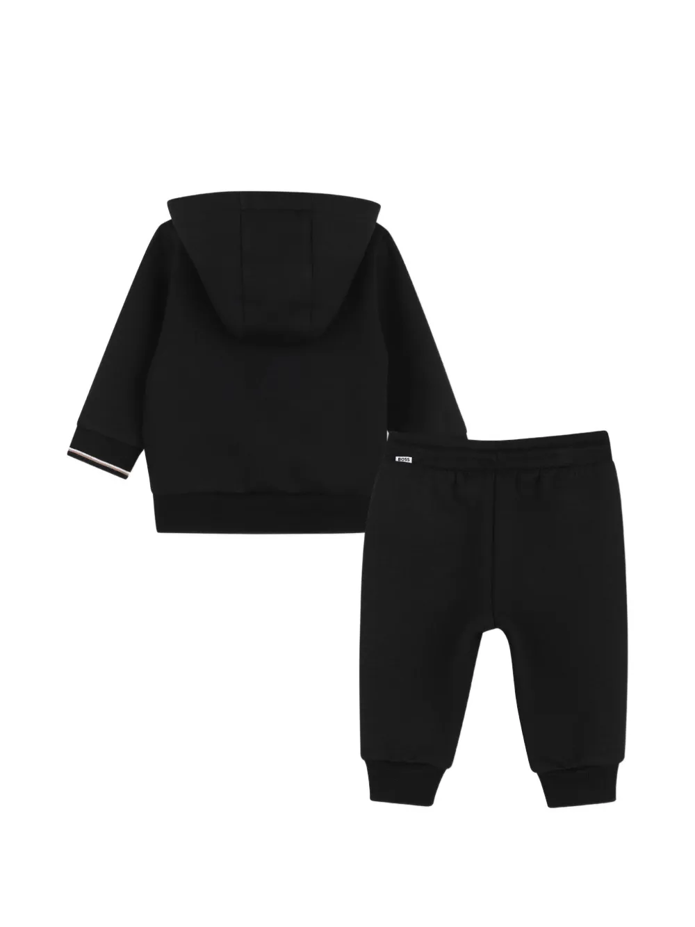 BOSS Kidswear Hoodie en broek met logo-print Zwart
