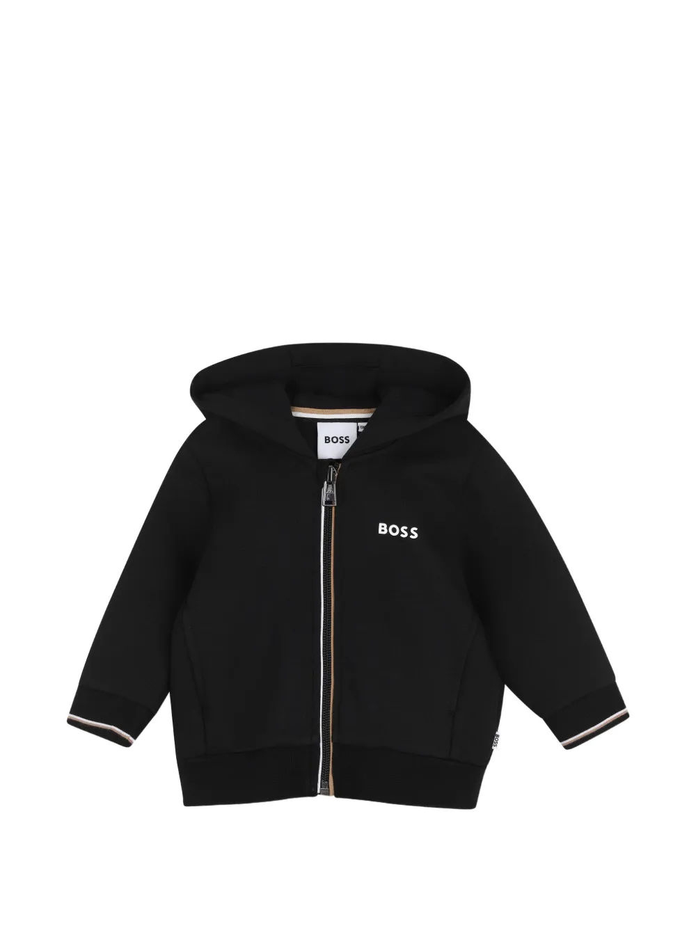 BOSS Kidswear Hoodie en broek met logo-print Zwart