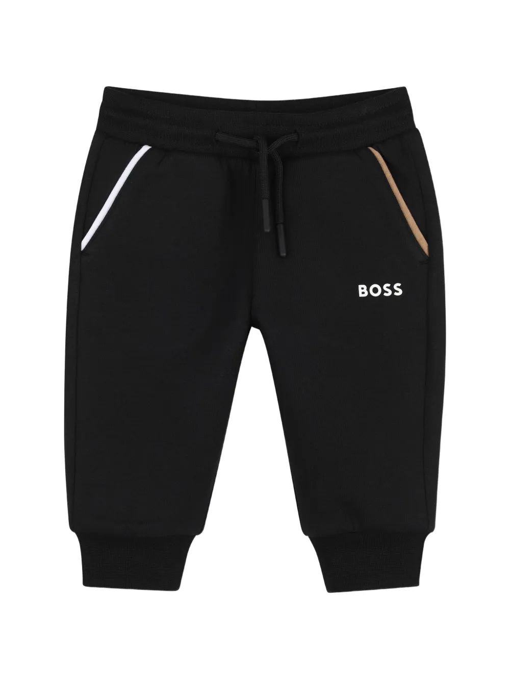 BOSS Kidswear Hoodie en broek met logo-print Zwart