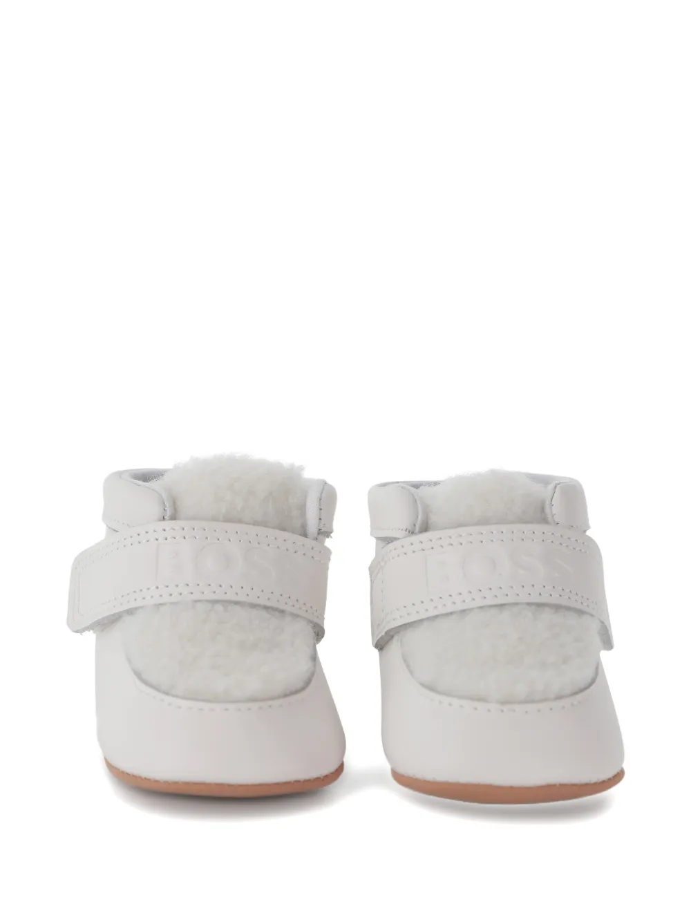 BOSS Kidswear Enkellaarzen met klittenband Wit