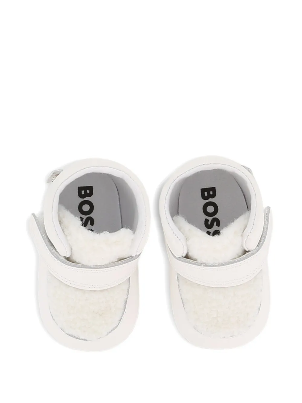BOSS Kidswear Enkellaarzen met klittenband Wit