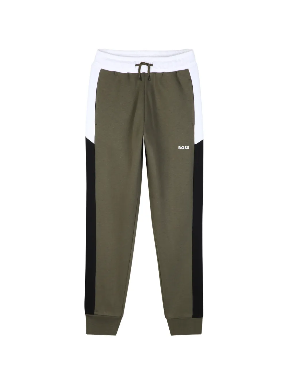 BOSS Kidswear logo-print panelled track pants - Grün