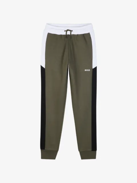 BOSS Kidswear logo-print panelled track pants