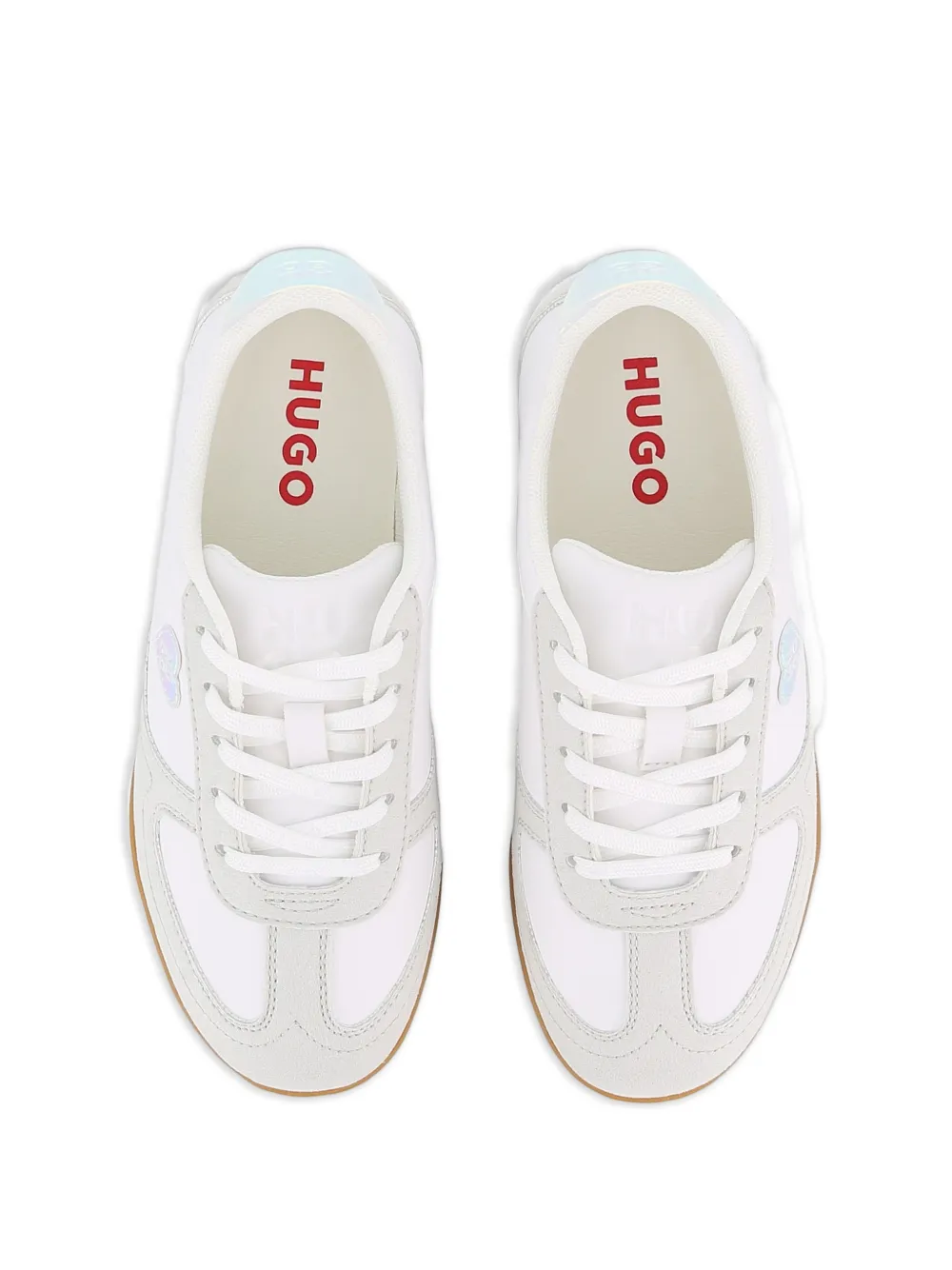 HUGO KIDS Sneakers met patch Wit