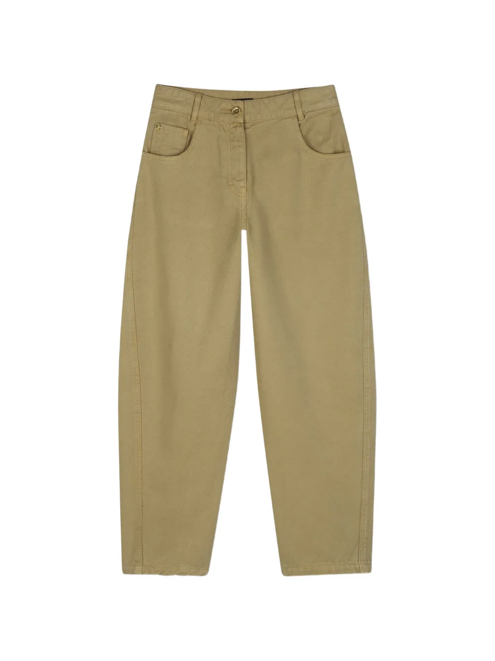 Givenchy Kids logo-patch curved-leg trousers - Toni neutri