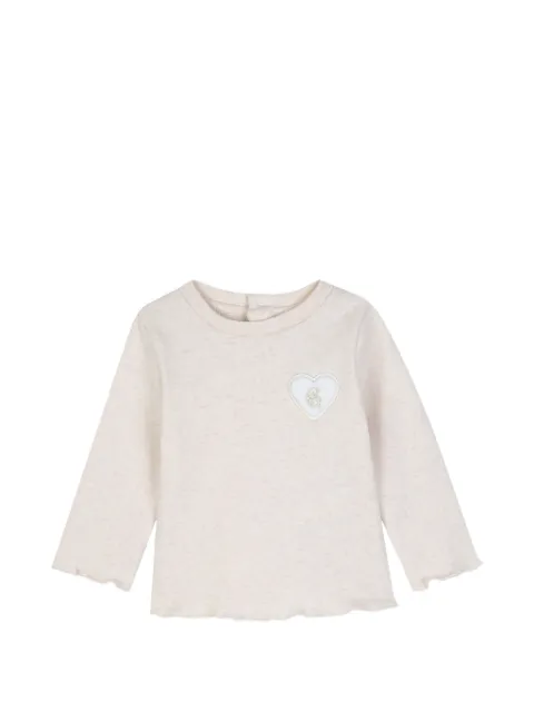 Chloé Kids heart-patch long-sleeve T-shirt