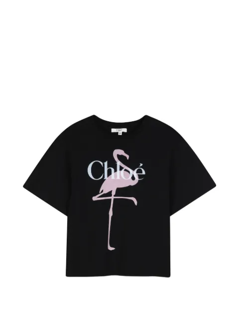 Chloé Kids flamingo-print T-shirt
