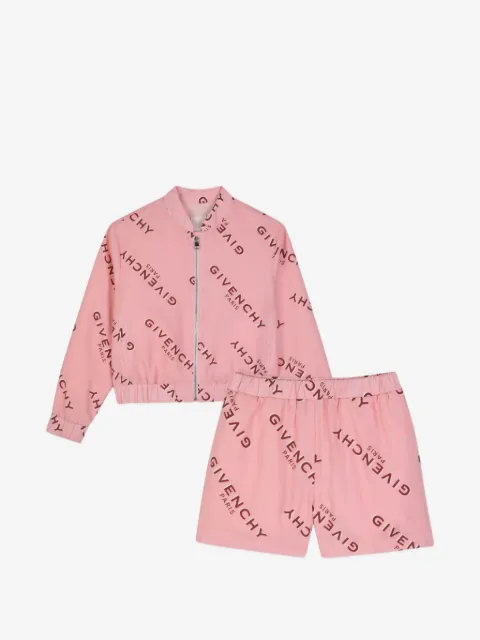 Givenchy Kids logo-print bomber jacket shorts set