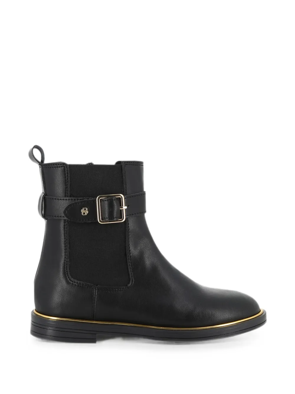 BOSS Kidswear Enkellaarzen met gespdetail Zwart