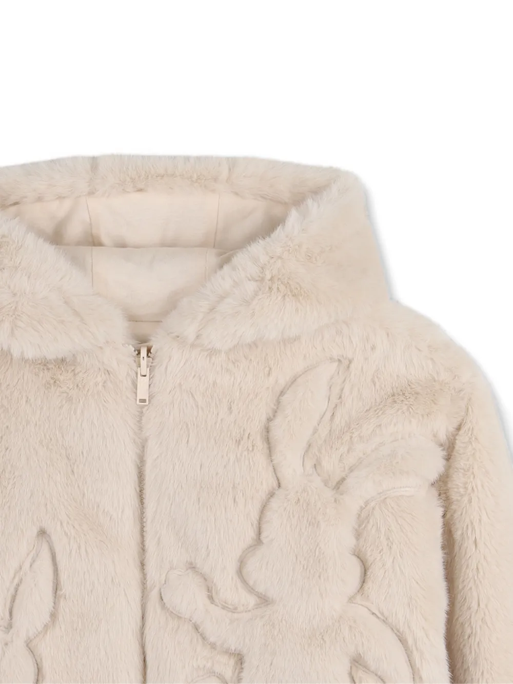 Kenzo Kids Bomberjack met konijnen-patroon Beige