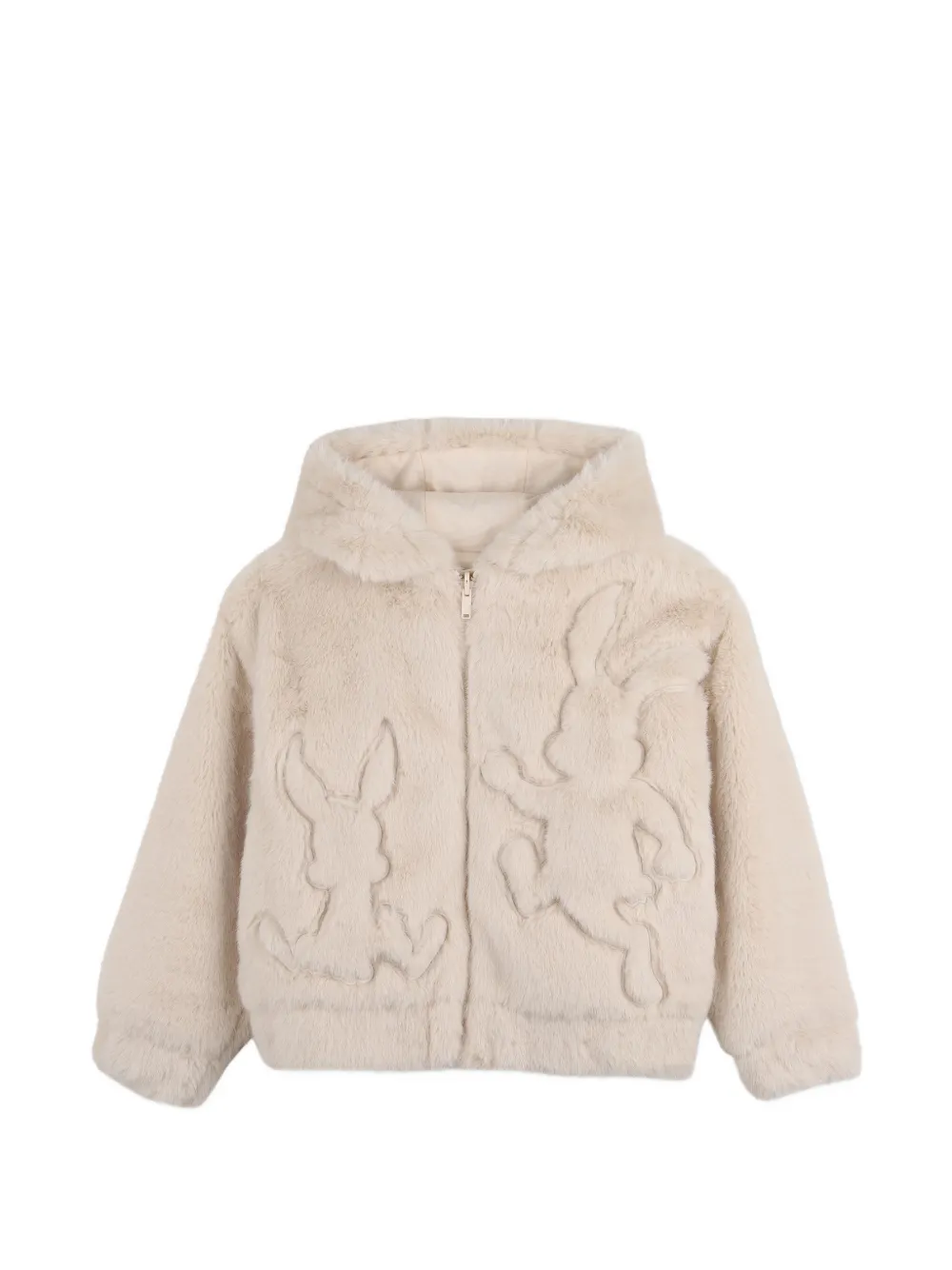 Kenzo Kids rabbit-motif bomber jacket - Neutrals