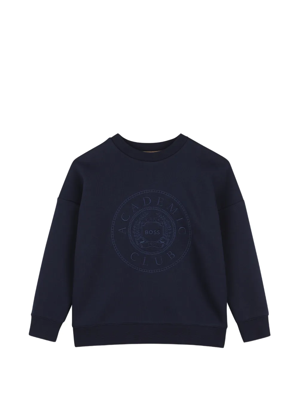 BOSS Kidswear Felpa con logo ricamato - Blu