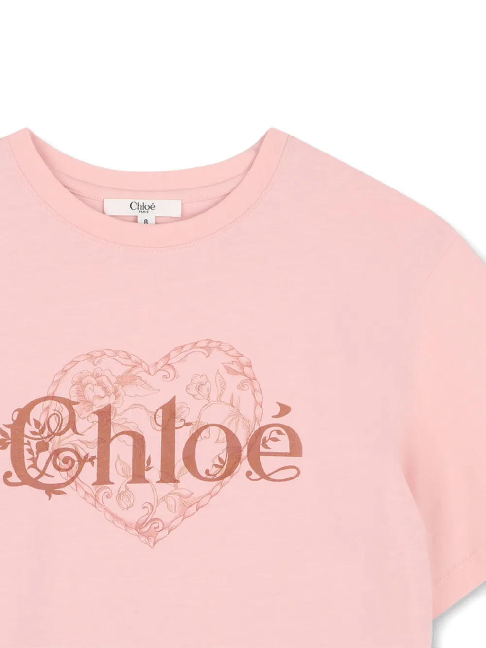 Chloé Kids T-shirt met print Roze