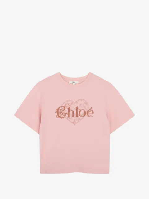 Chloé Kids heart-print T-shirt