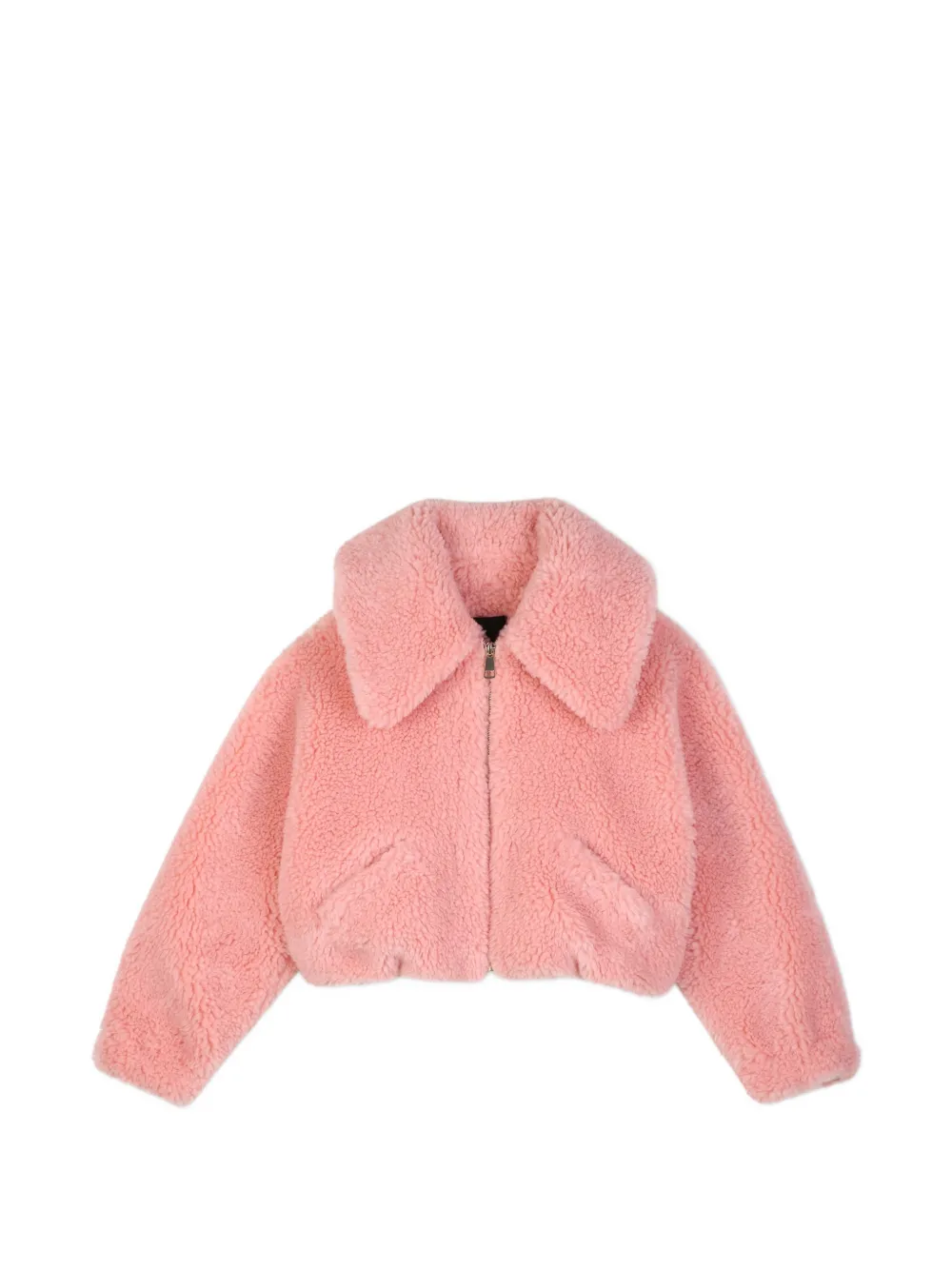 Givenchy Kids Giacca in shearling sintetico con logo - Rosa