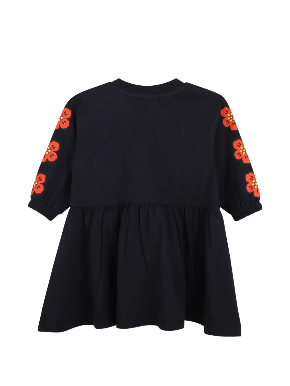 Kenzo Kids Jurk met bloemenprint Blauw