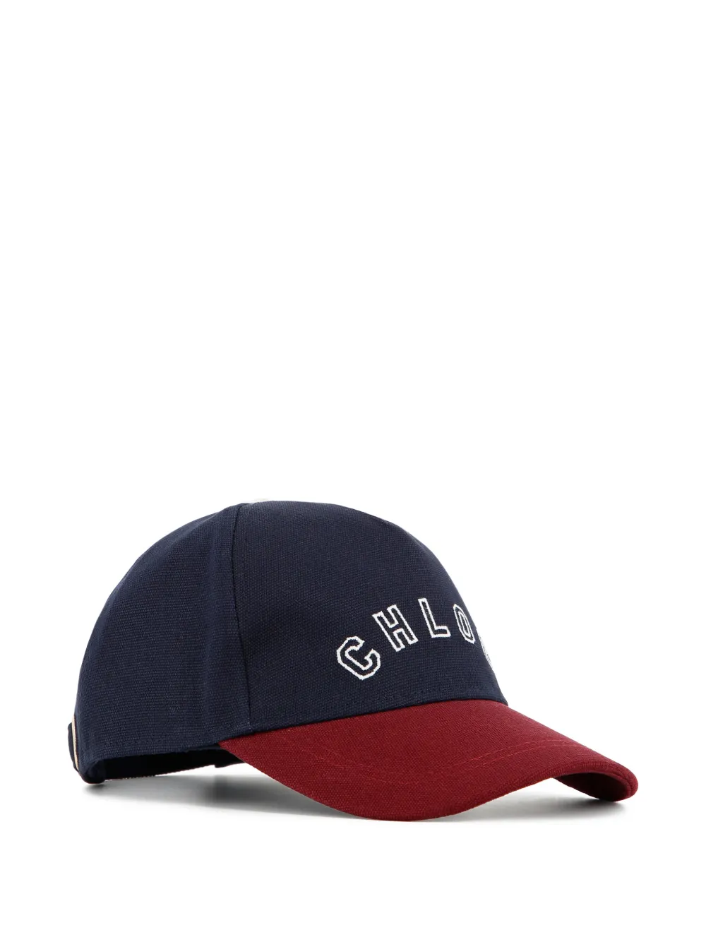 Chloé Kids Baseballkappe mit Logo-Stickerei - Blau