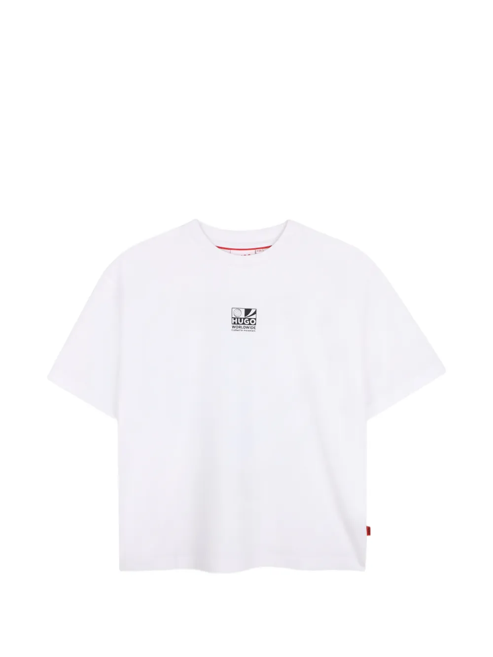 HUGO KIDS T-shirt in cotone con logo - Bianco