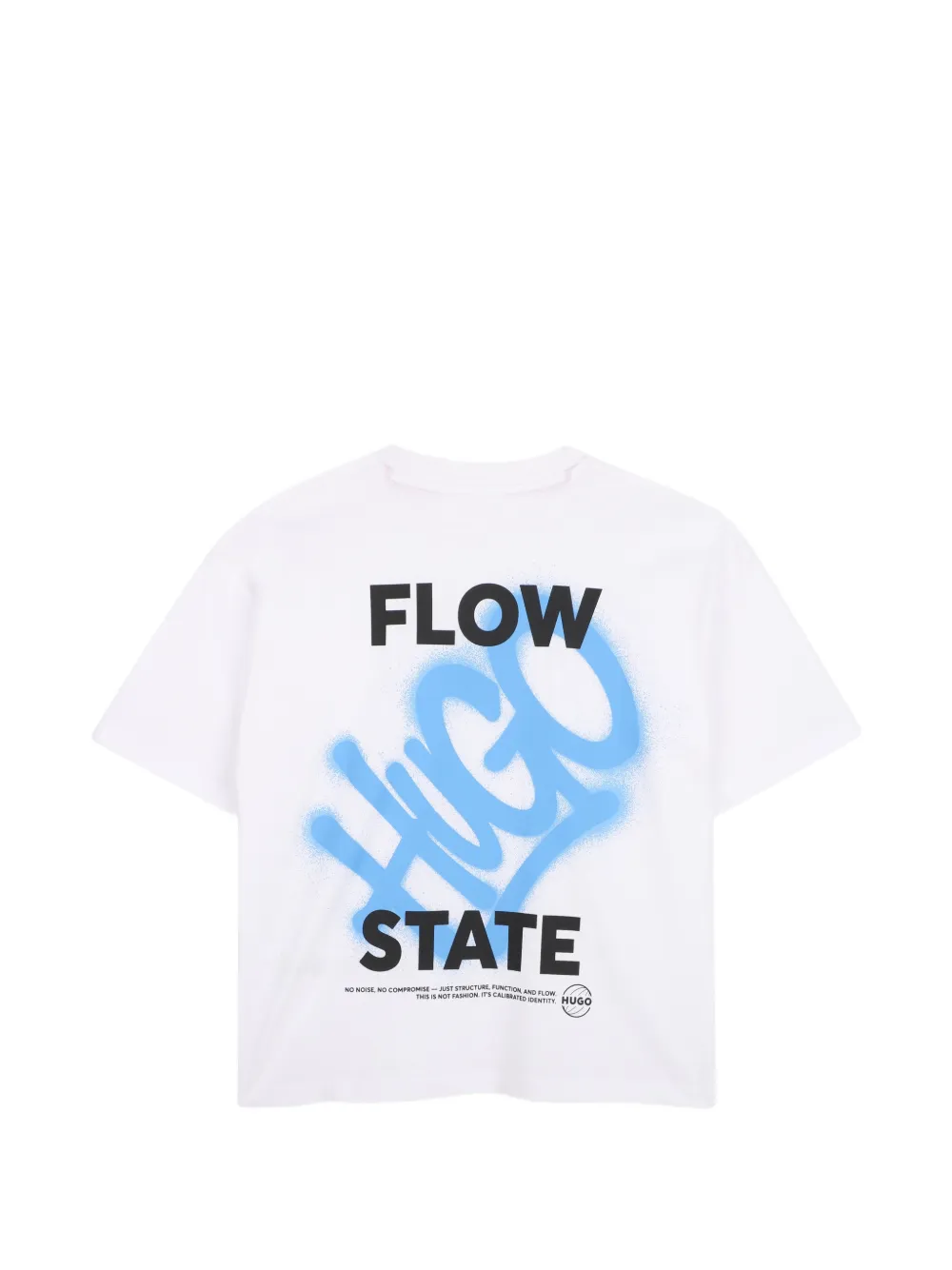 HUGO KIDS Katoenen T-shirt met logoprint Wit
