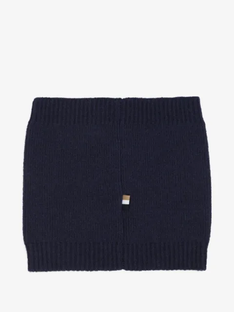 BOSS Kidswear logo-embroidered ribbed snood