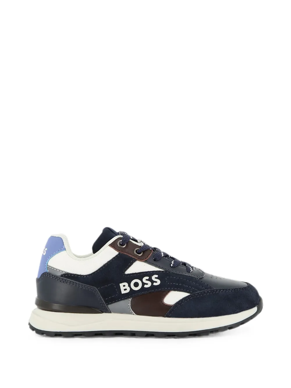 BOSS Kidswear Sneakers met logoprint Blauw