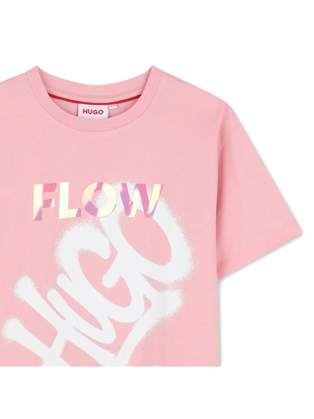 HUGO KIDS T-shirt met logoprint Roze