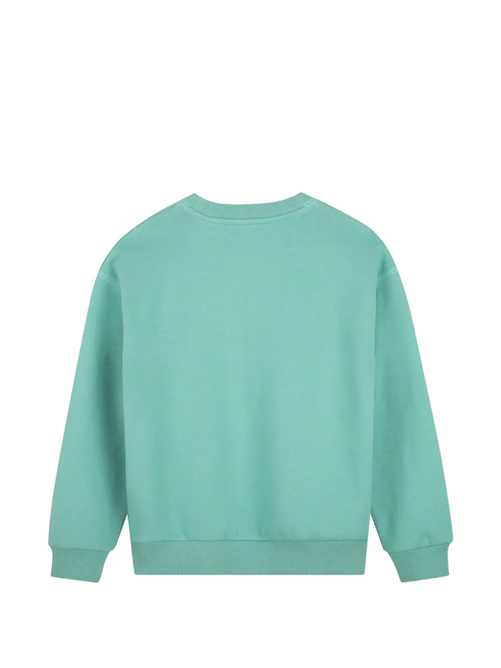 Kids Around Sweater met bouclé patch Groen