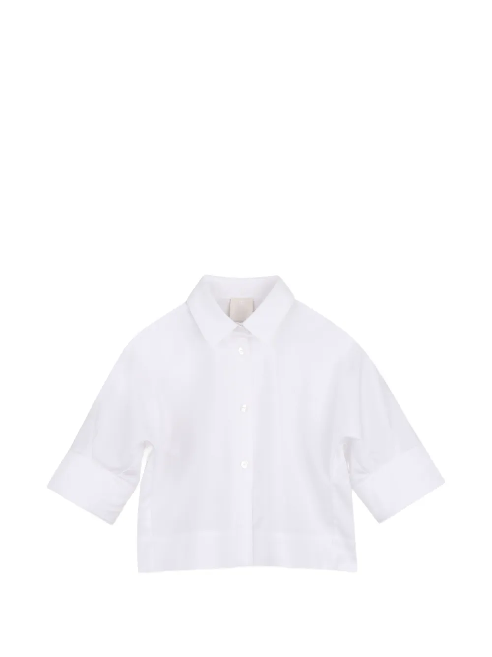 Givenchy Kids Camicia crop con ricamo - Bianco