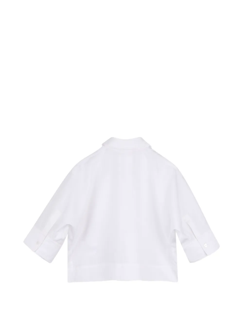 Givenchy Kids Cropped shirt met borduurwerk Wit
