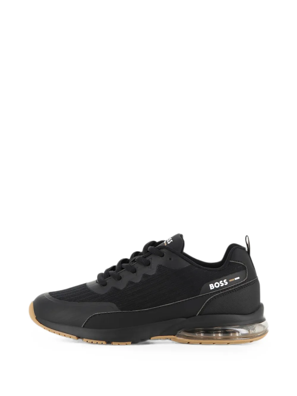 BOSS Kidswear logo-print panelled sneakers Zwart