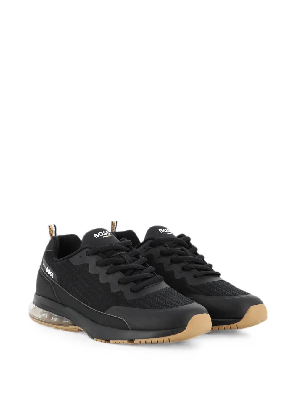 BOSS Kidswear logo-print panelled sneakers Zwart