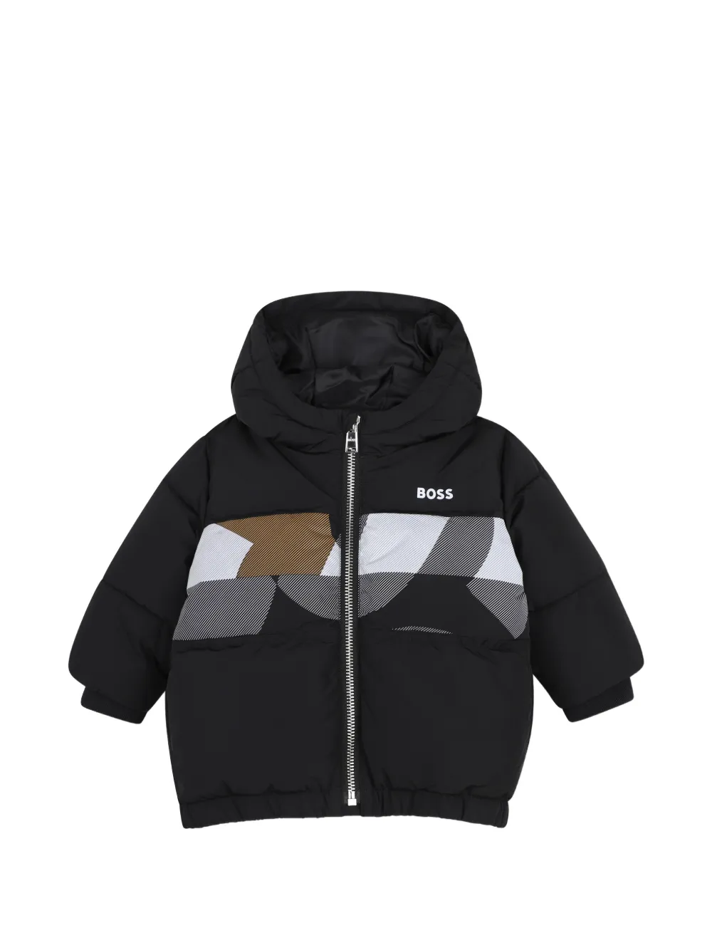 BOSS Kidswear Piumino con logo - Nero