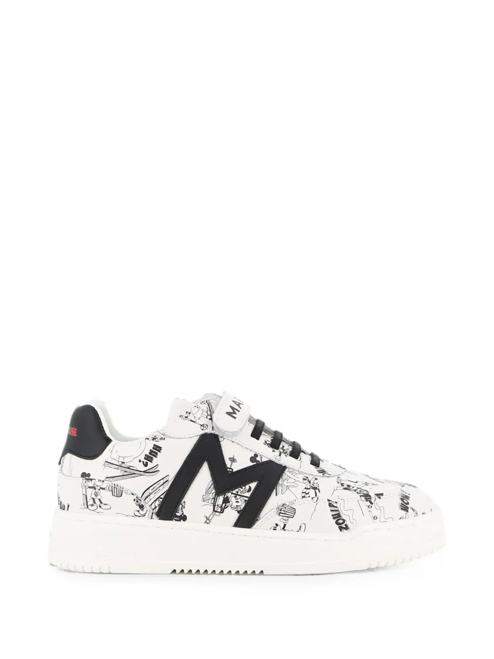 Marc Jacobs Kids cartoon-print touch-strap sneakers Wit