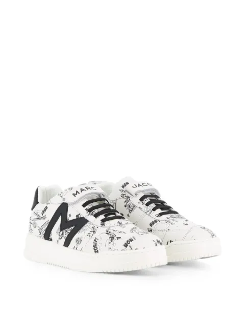 Marc Jacobs Kids cartoon-print touch-strap sneakers