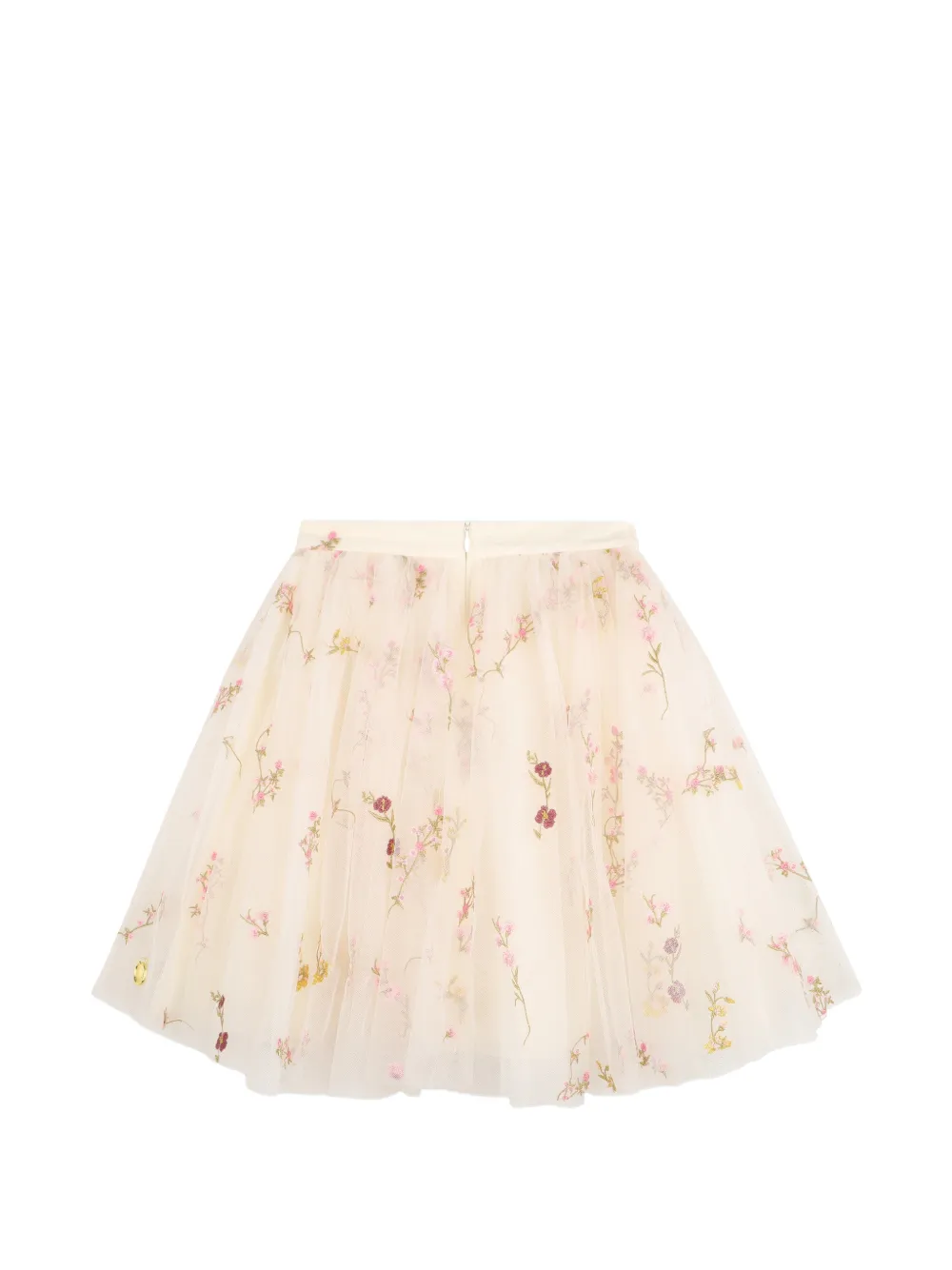 Givenchy Kids Tulen midi-rok met geborduurde bloemen Beige