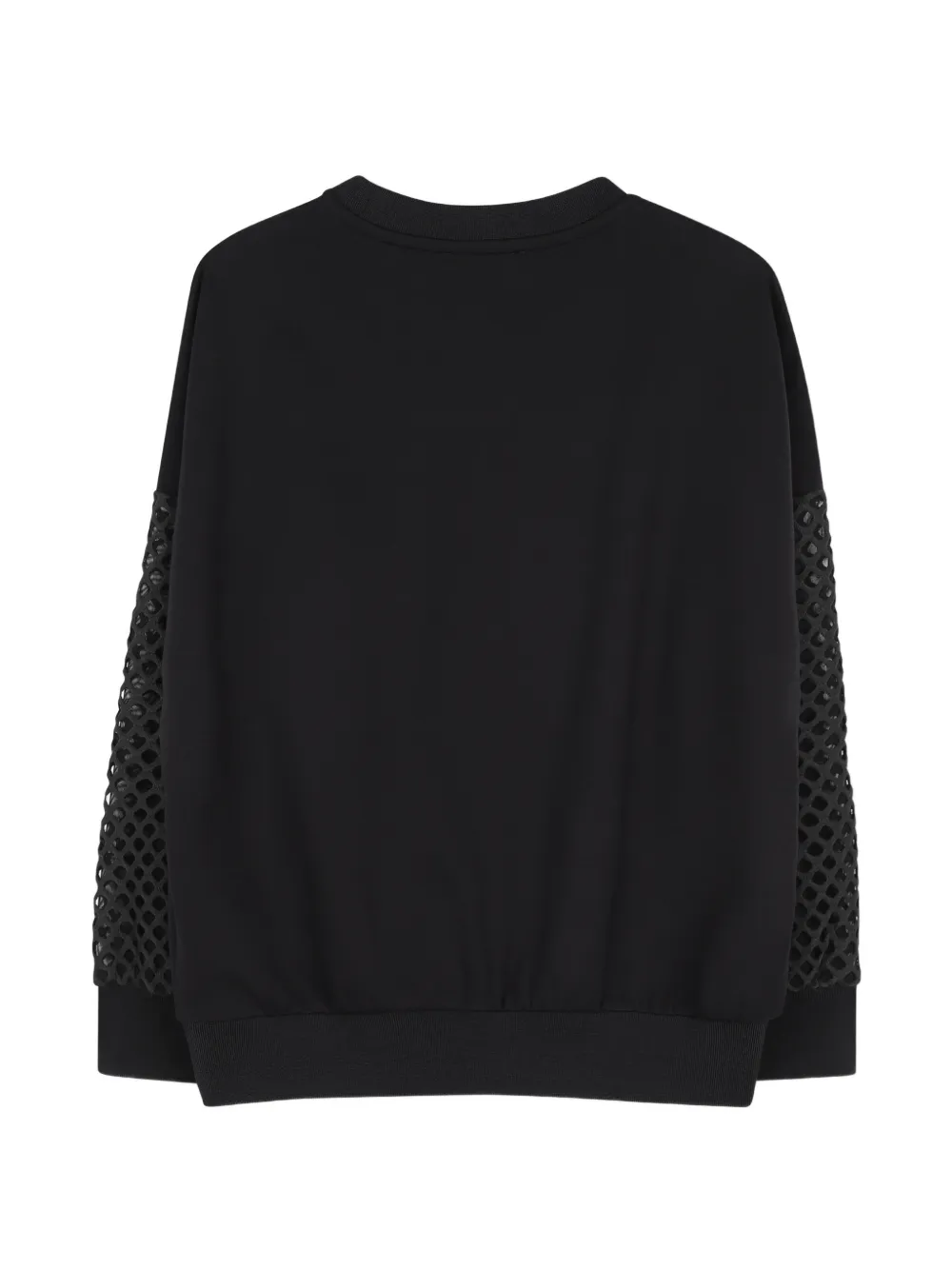 Dkny Kids Trui met logo-patch en mesh detail Zwart